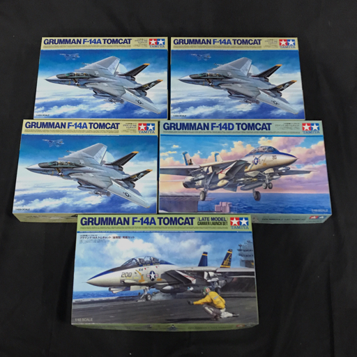田宮模型 1:48スケール 傑作機シリーズ グラマン F-14A トムキャット 後期型 発艦セット 等 プラモデル 5点セット